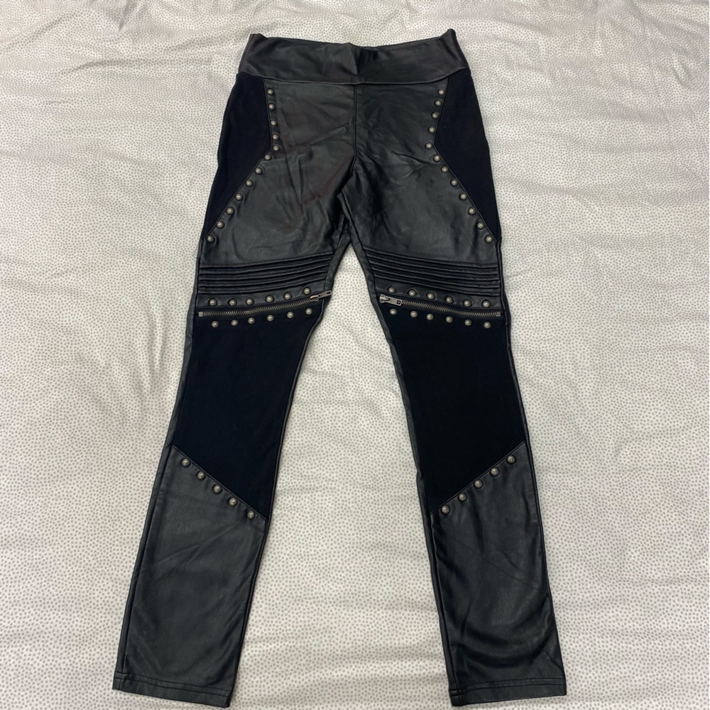 Killstar Black faux leather leggings